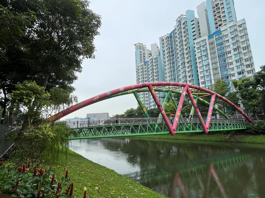 River park connector bridge over the Kallang River